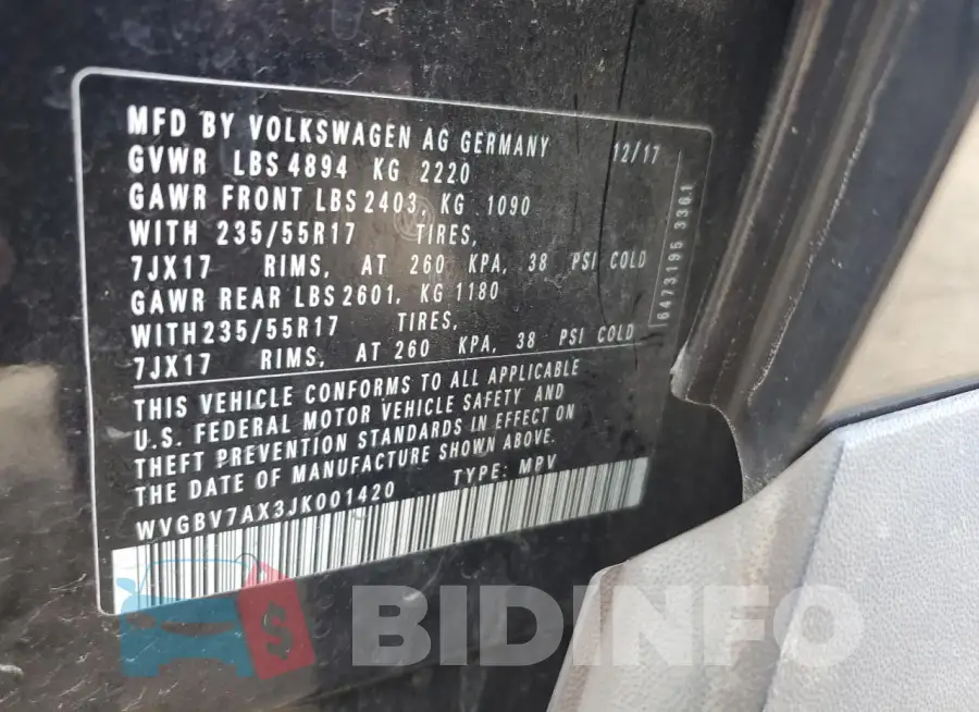 WVGBV7AX3JK001420 Photo# 12