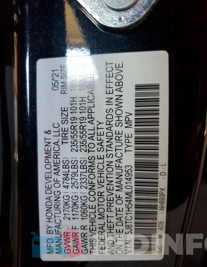 5J8TC1H54ML014953 Photo# 12