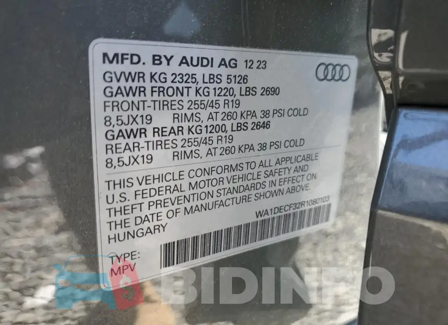 WA1DECF32R1080103 Photo# 13