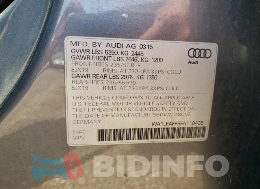 WA1LFAFP5FA118435 Photo# 13