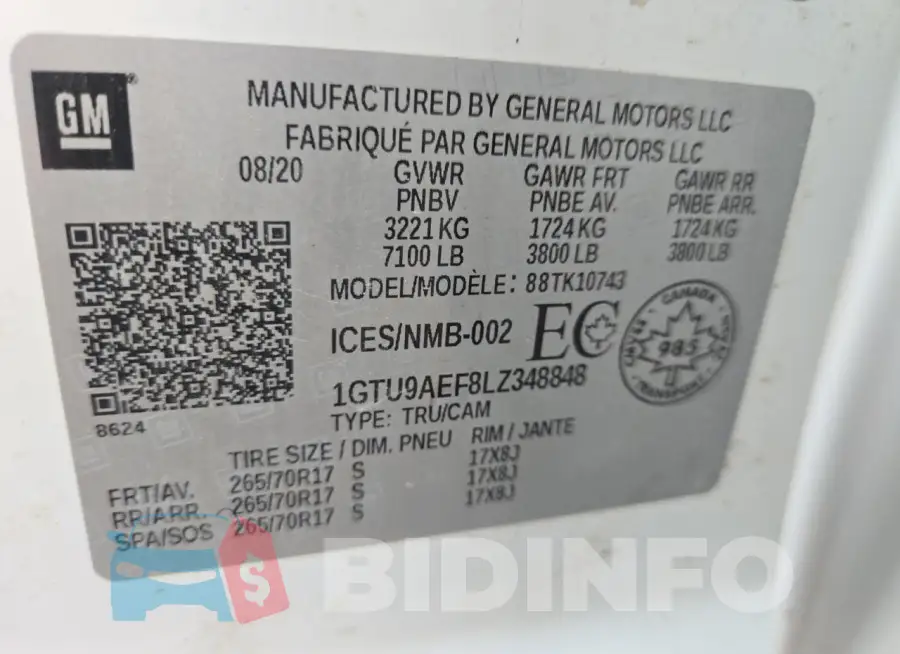 1GTU9AEF8LZ348848 Photo# 13