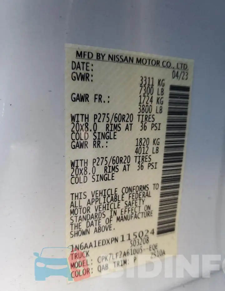 1N6AA1EDXPN115024 Photo# 13