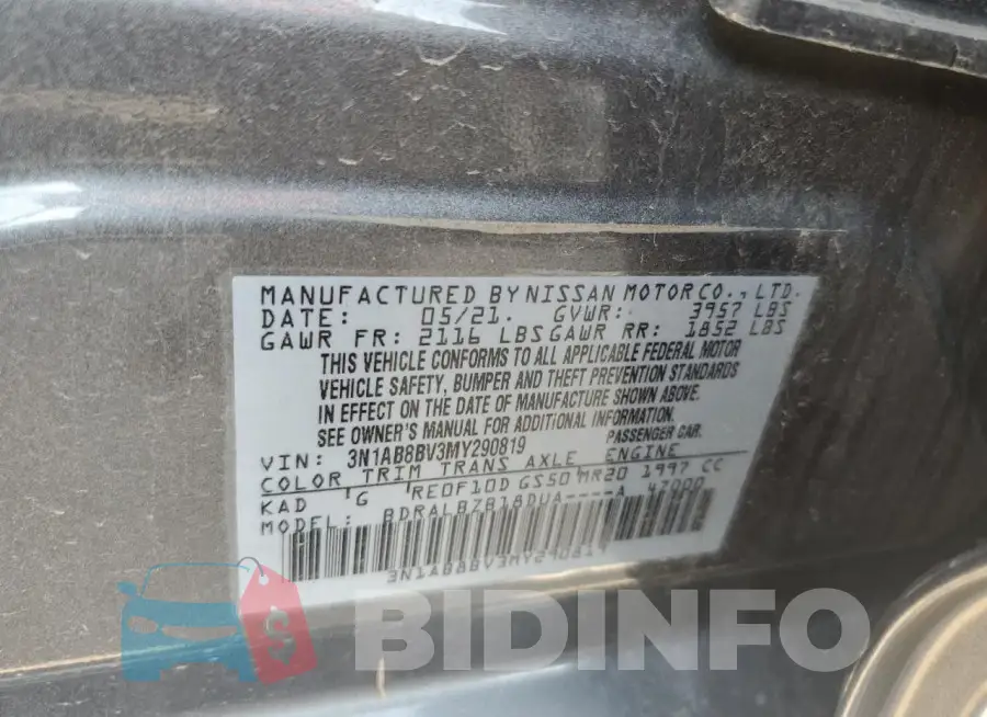 3N1AB8BV3MY290819 Photo# 12