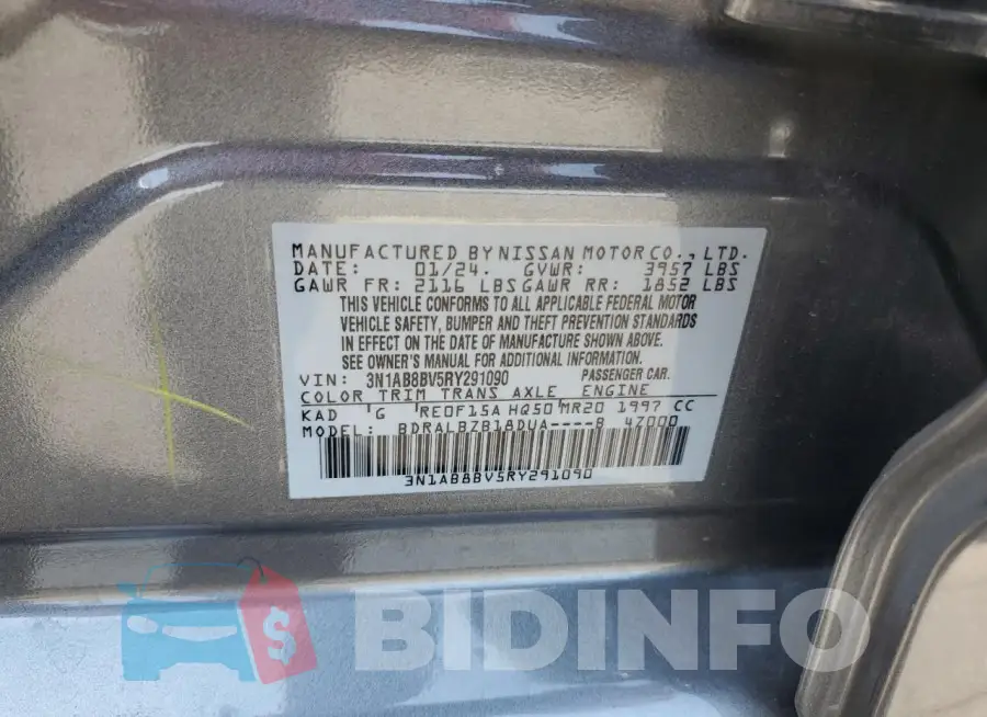 3N1AB8BV5RY291090 Photo# 12