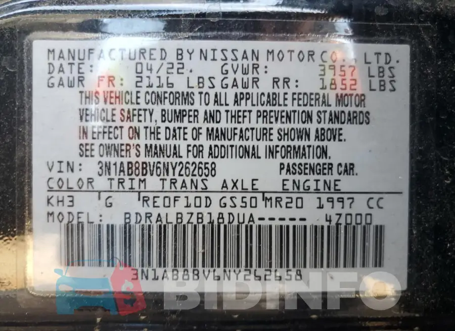 3N1AB8BV6NY262658 Photo# 12