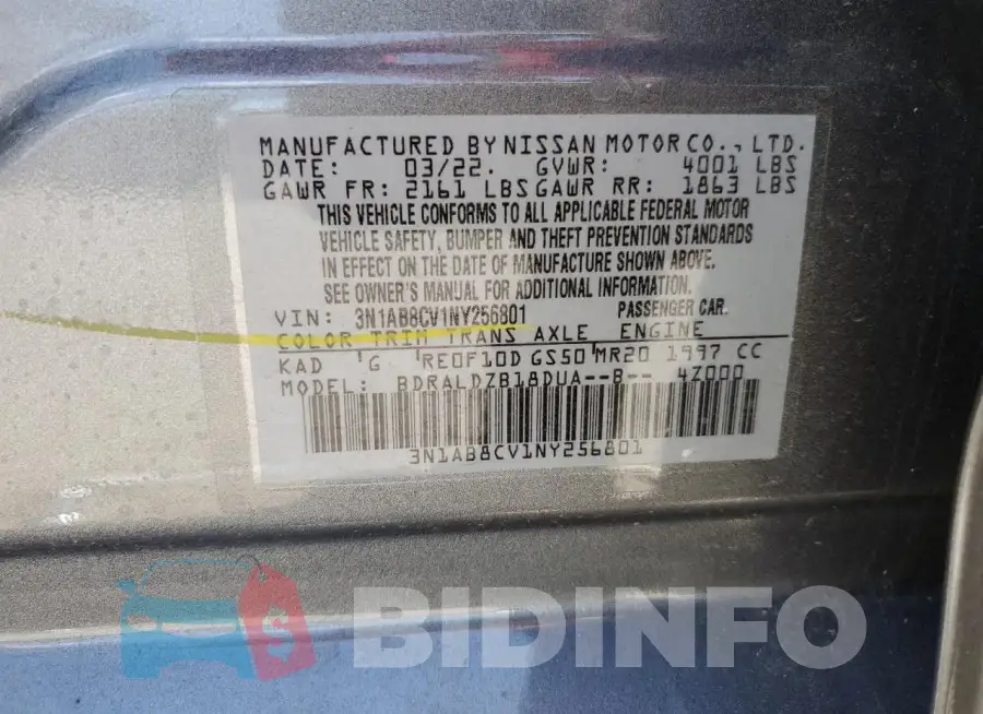 3N1AB8CV1NY256801 Photo# 12
