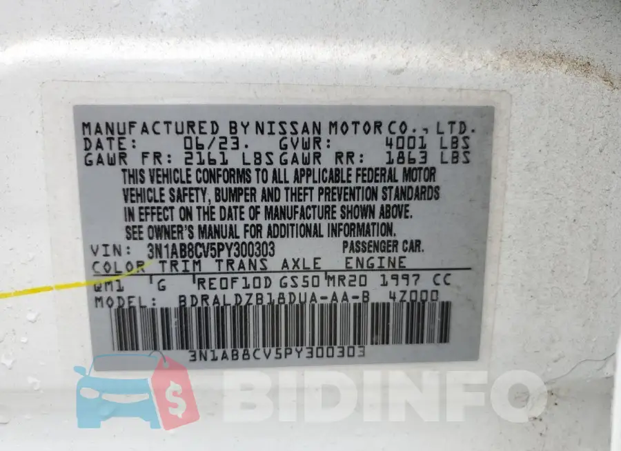 3N1AB8CV5PY300303 Photo# 13