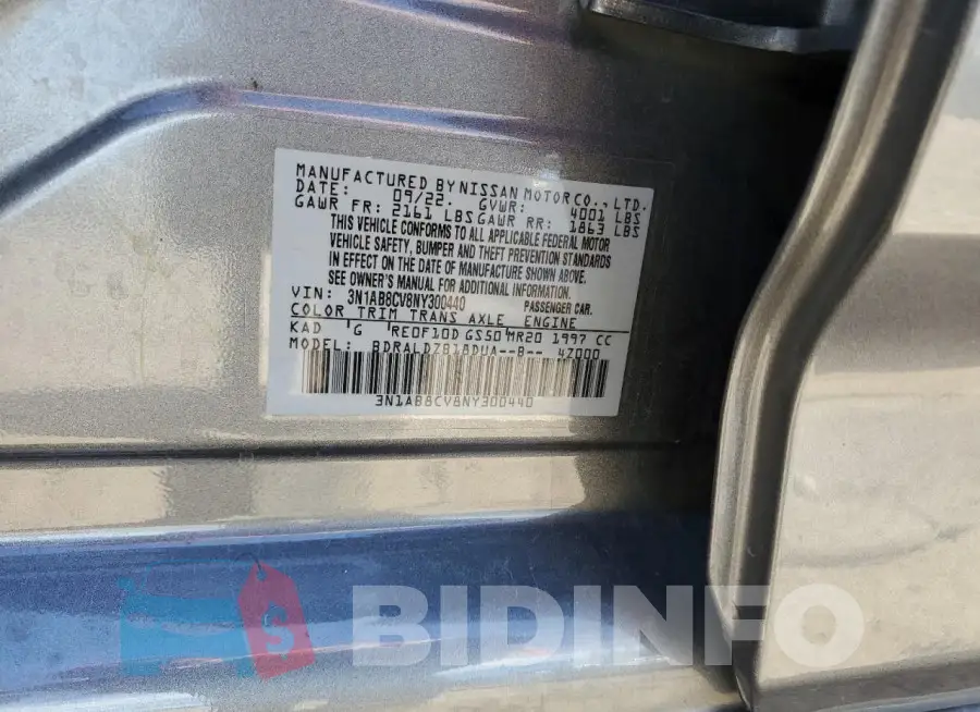 3N1AB8CV8NY300440 Photo# 12