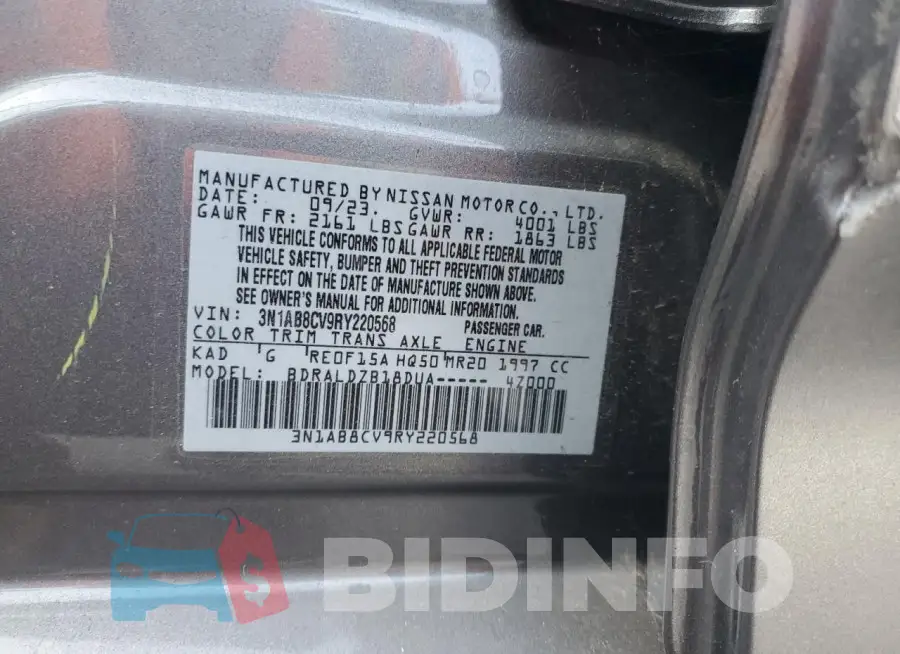 3N1AB8CV9RY220568 Photo# 12
