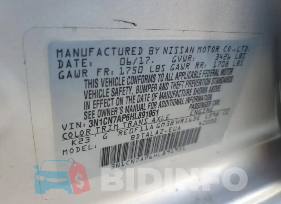3N1CN7AP6HL891951 Photo# 12