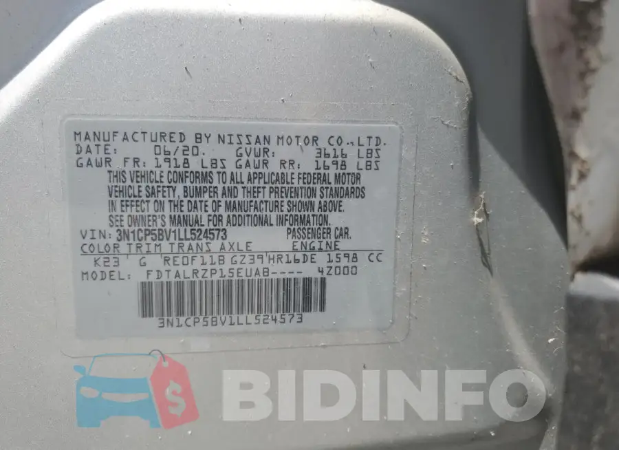 3N1CP5BV1LL524573 Photo# 13