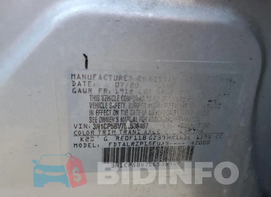 3N1CP5BV7LL536467 Photo# 13