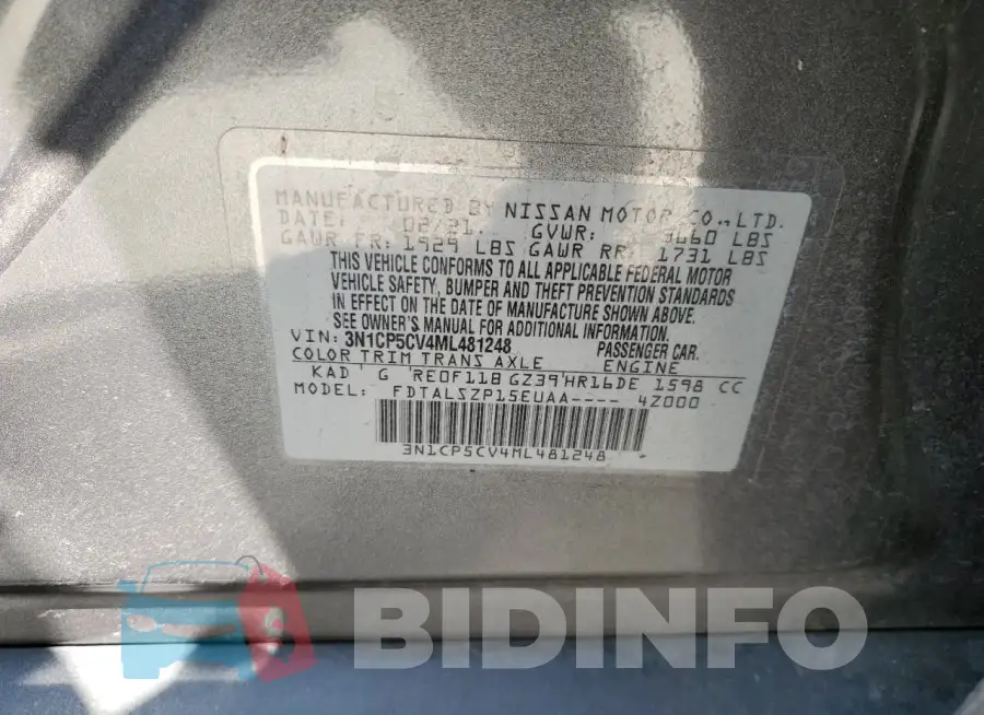 3N1CP5CV4ML481248 Photo# 12
