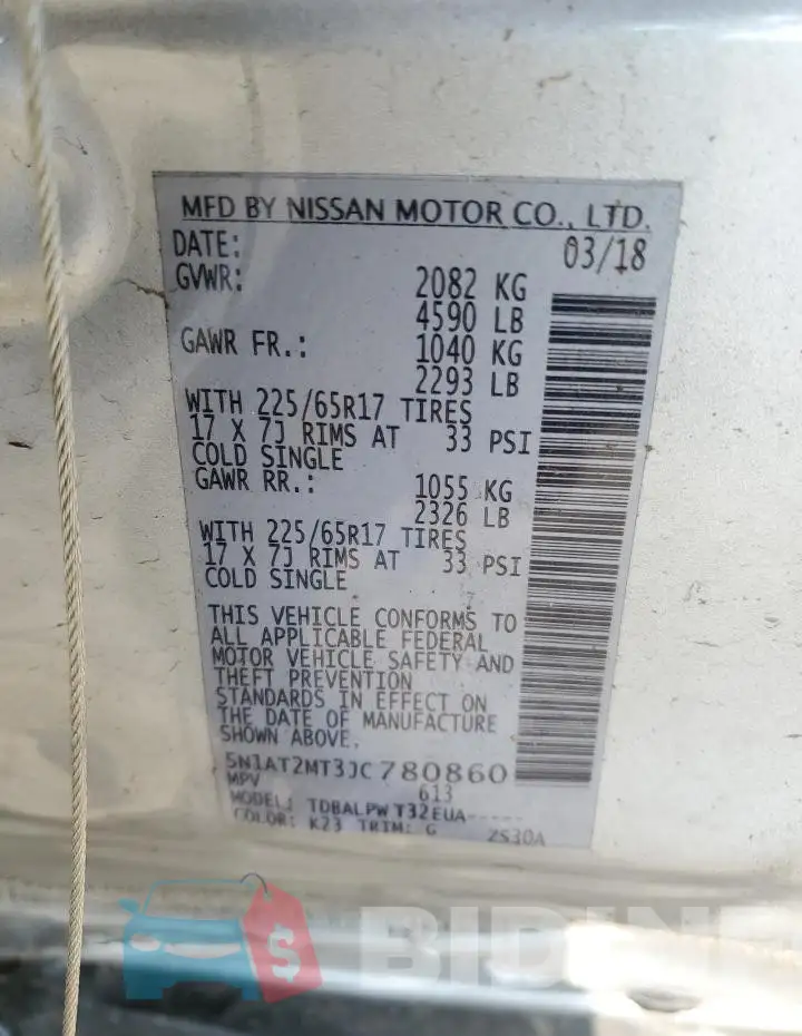 5N1AT2MT3JC780860 Photo# 13