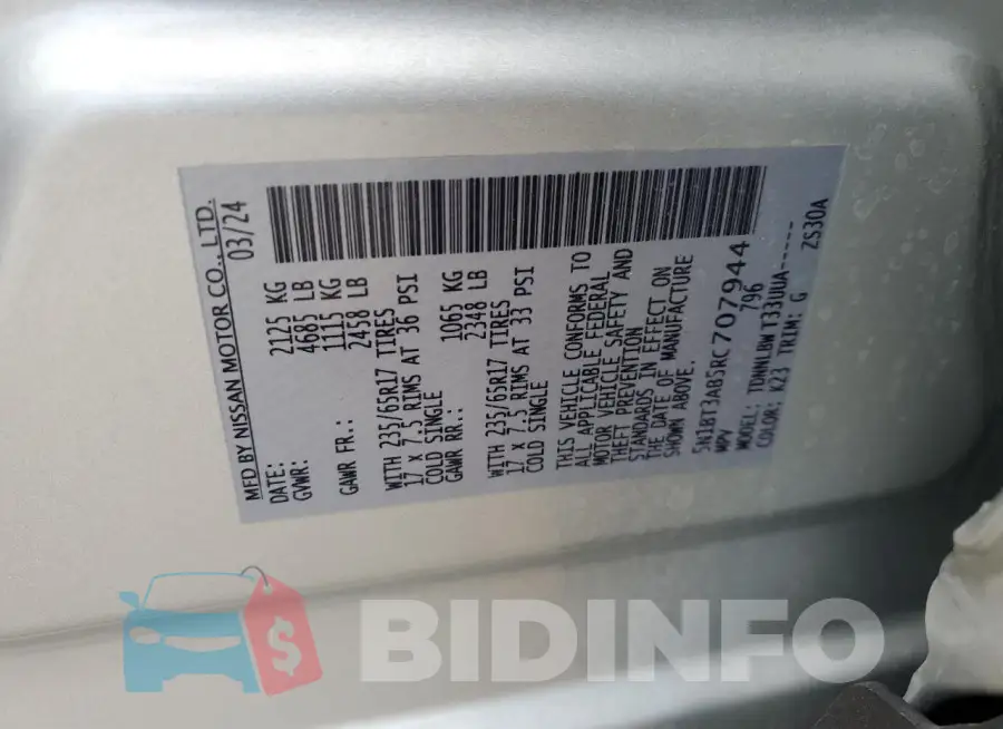 5N1BT3AB5RC707944 Photo# 13