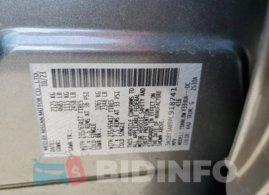 5N1BT3AB9PC918741 Photo# 13