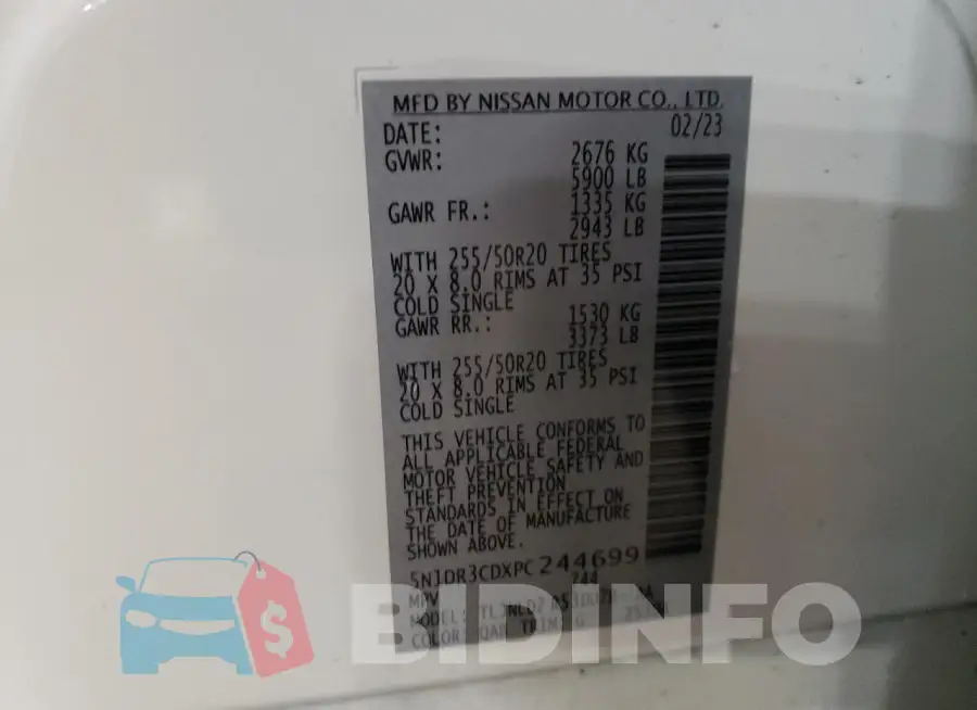 5N1DR3CDXPC244699 Photo# 13
