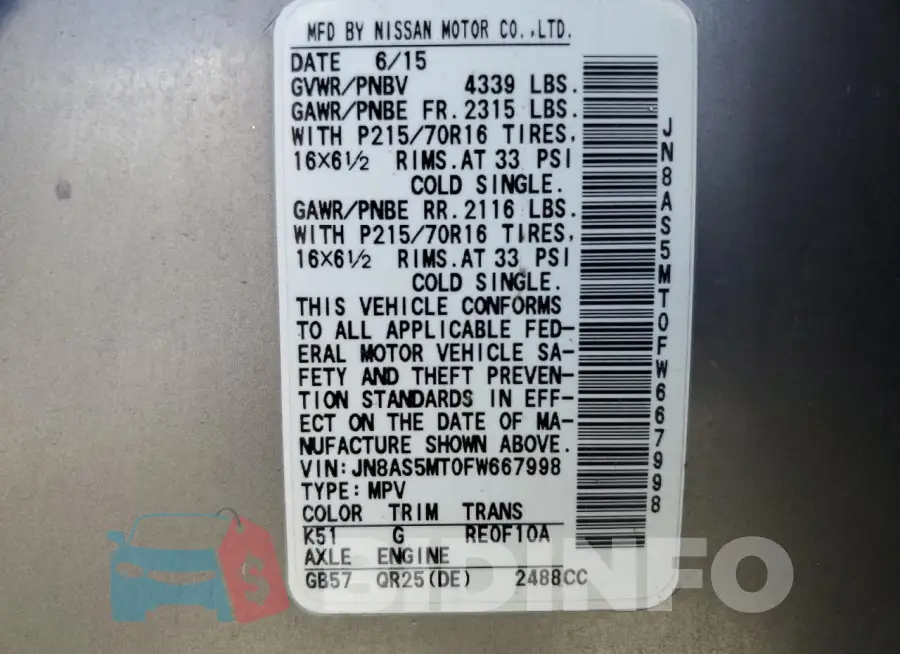 JN8AS5MT0FW667998 Photo# 12