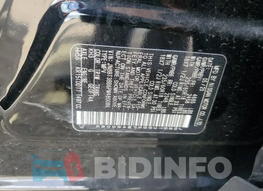 JN8BT3BB6PW480086 Photo# 12