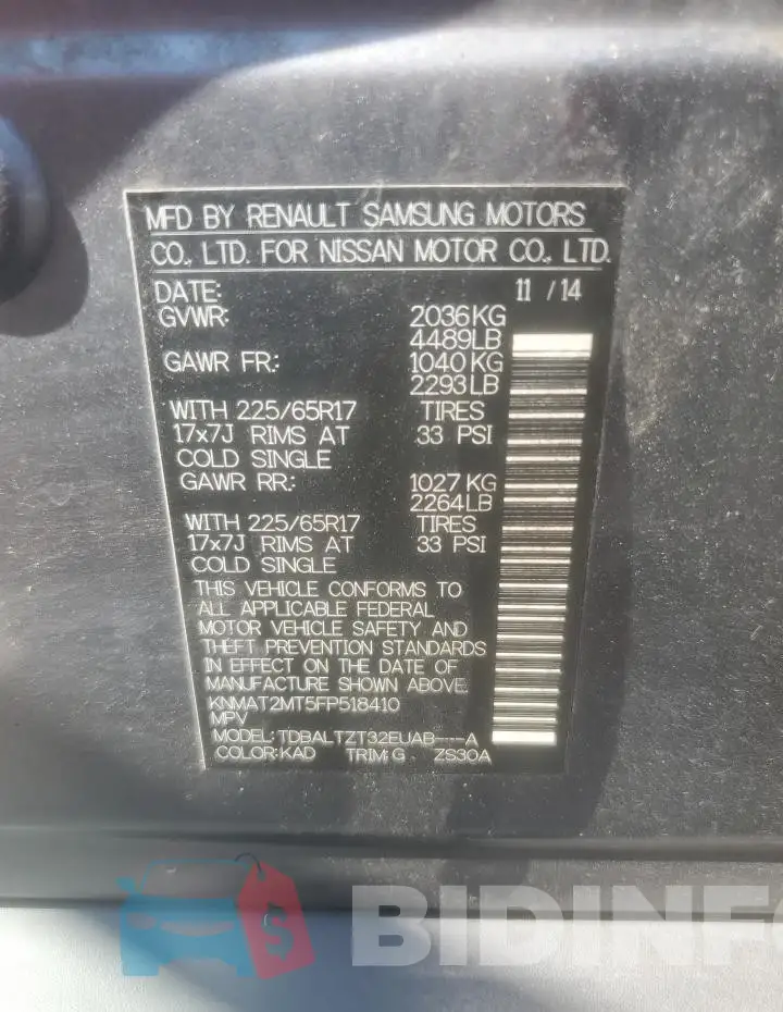 KNMAT2MT5FP518410 Photo# 13