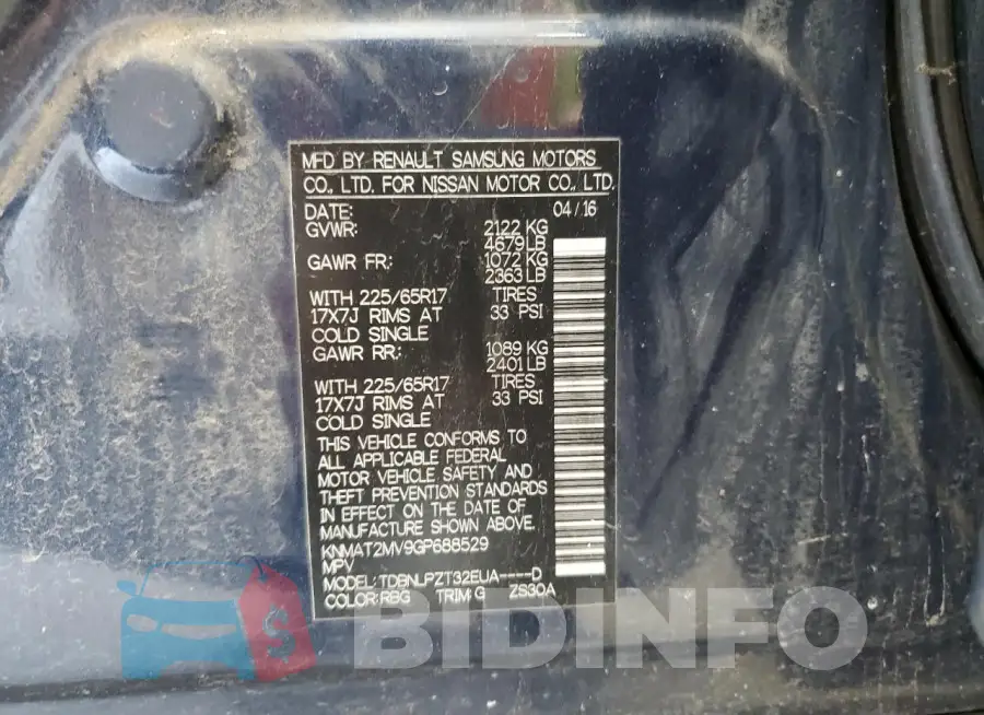 KNMAT2MV9GP688529 Photo# 13