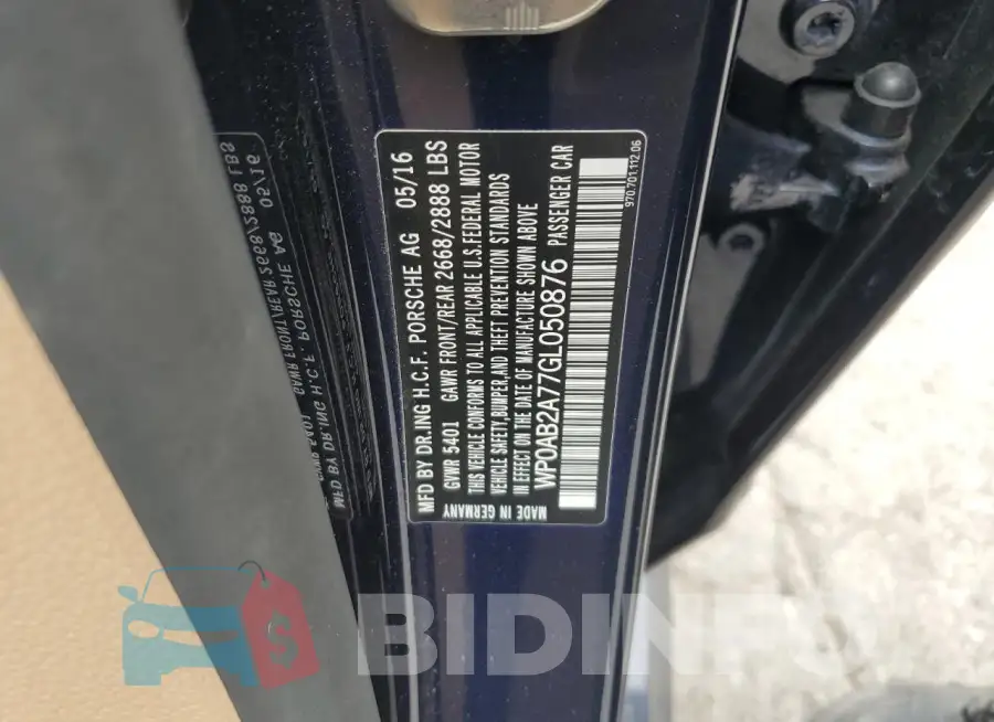 WP0AB2A77GL050876 Photo# 12