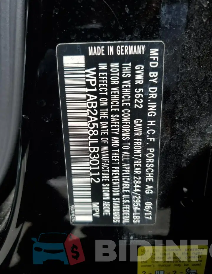 WP1AB2A58JLB30112 Photo# 12