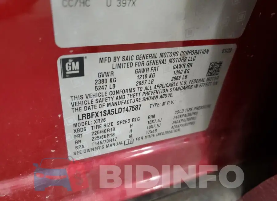 LRBFX1SA5LD147587 Photo# 14