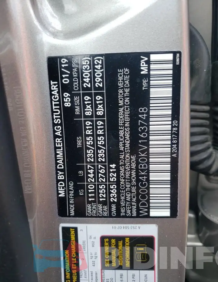 WDC0G4KB0KV163748 Photo# 13