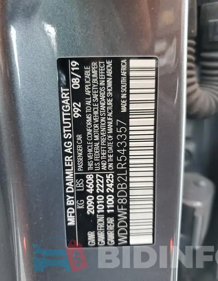 WDDWF8DB2LR543357 Photo# 13