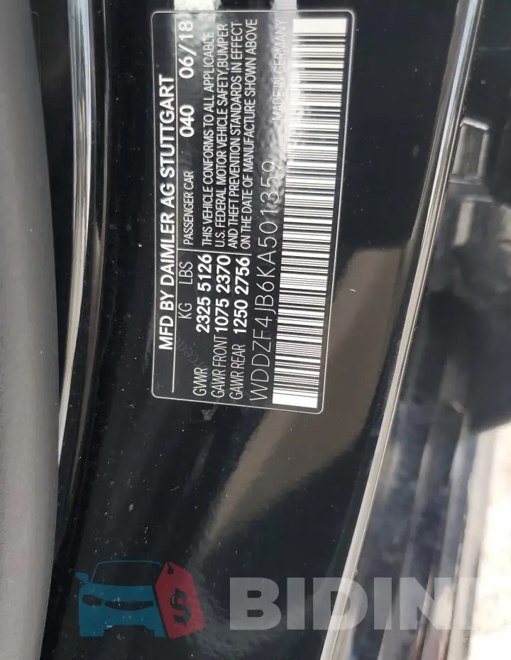 WDDZF4JB6KA501359 Photo# 12