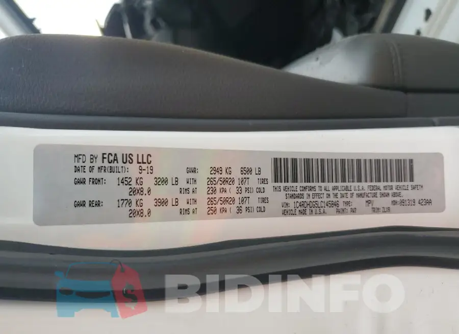 1C4RDHDG5LC145846 Photo# 13