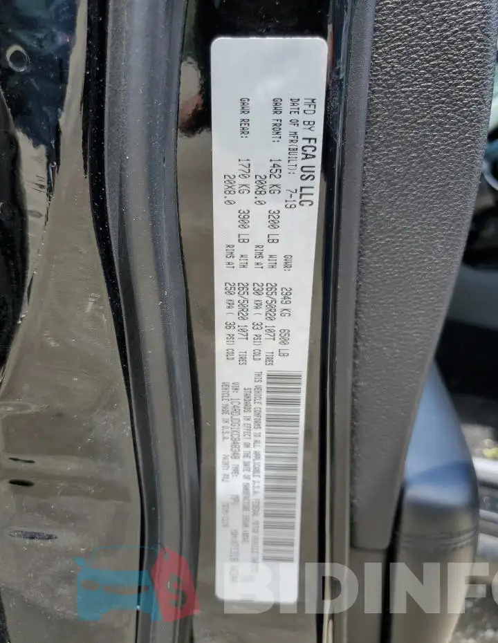 1C4RDJDG1KC848348 Photo# 13