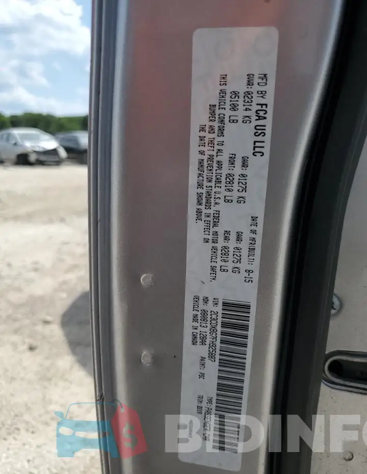 2C3CDXBG7FH925887 Photo# 12