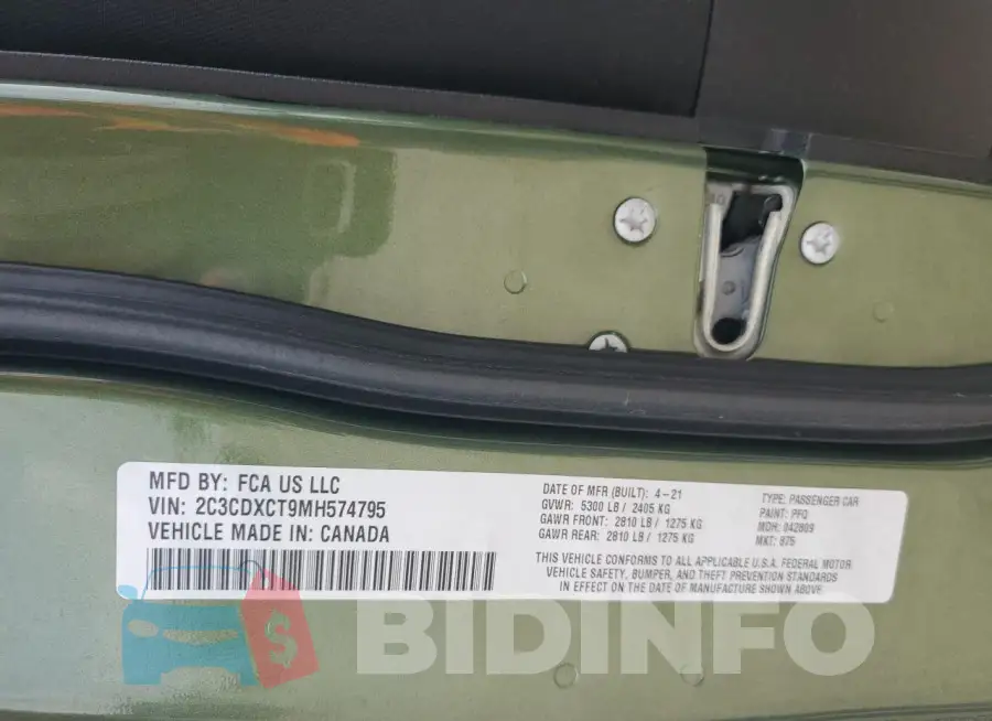 2C3CDXCT9MH574795 Photo# 12