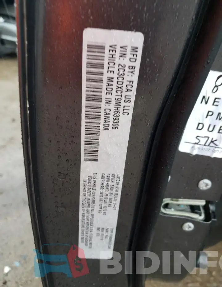 2C3CDXCT9MH639306 Photo# 13