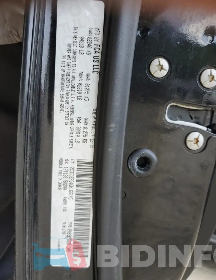 2C3CDZAG4GH166145 Photo# 12