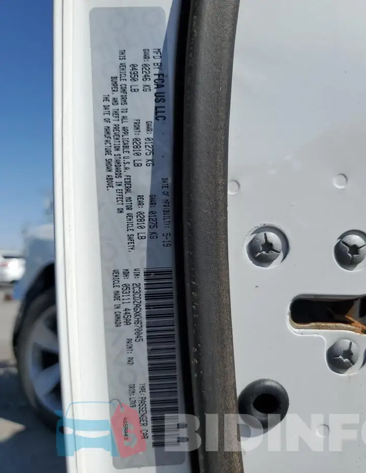 2C3CDZAGXKH670045 Photo# 13