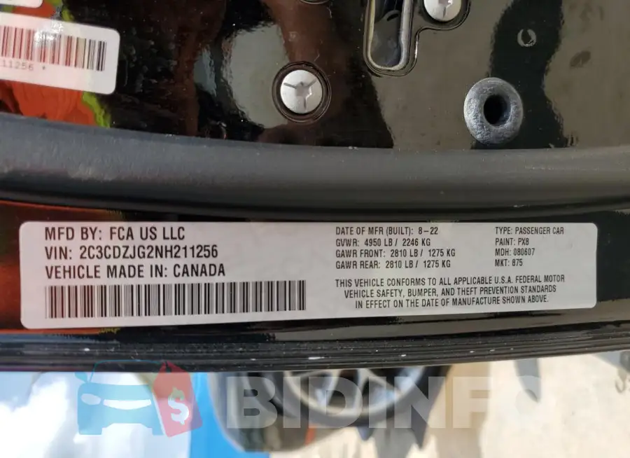 2C3CDZJG2NH211256 Photo# 12