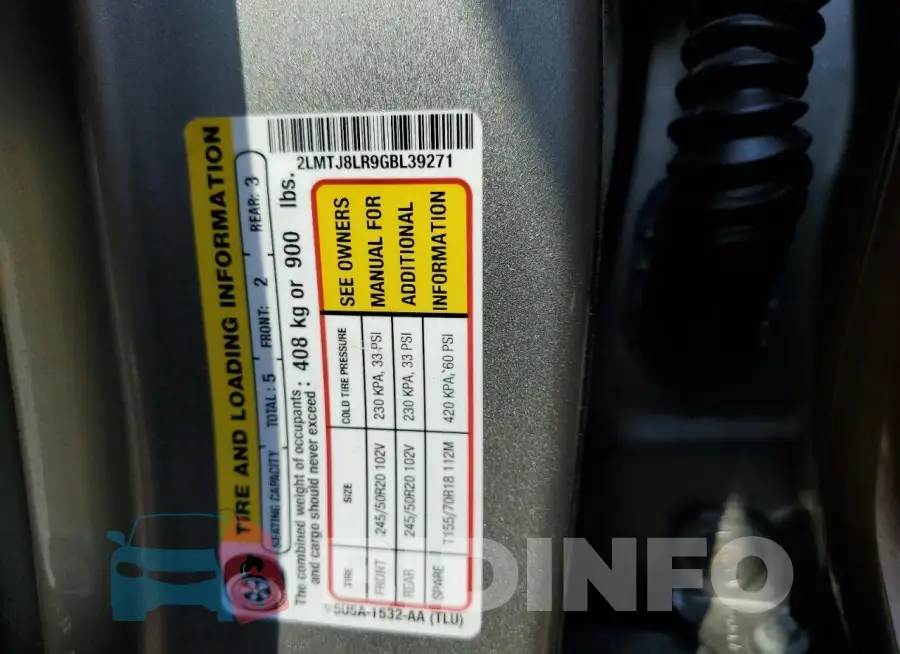 2LMTJ8LR9GBL39271 Photo# 13