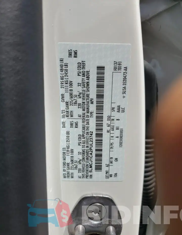 5LMCJ1CA2PUL23742 Photo# 13
