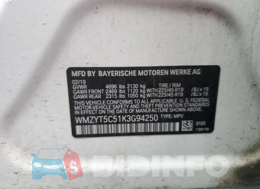 WMZYT5C51K3G94250 Photo# 13