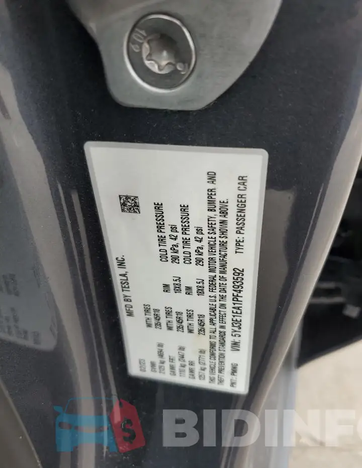5YJ3E1EA1PF493592 Photo# 12