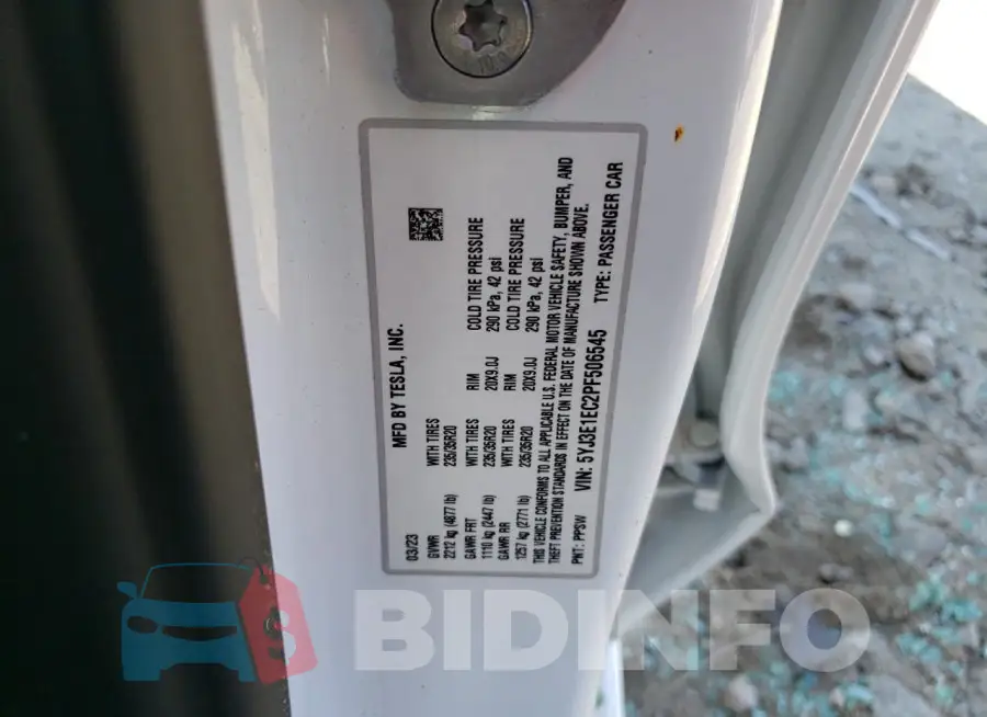 5YJ3E1EC2PF506545 Photo# 12