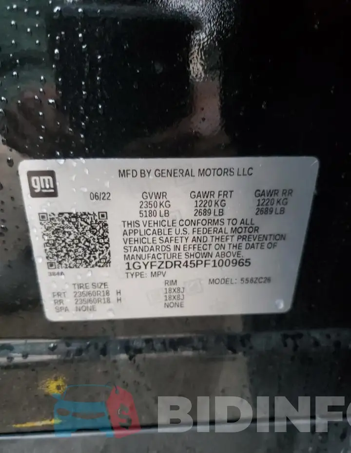 1GYFZDR45PF100965 Photo# 14
