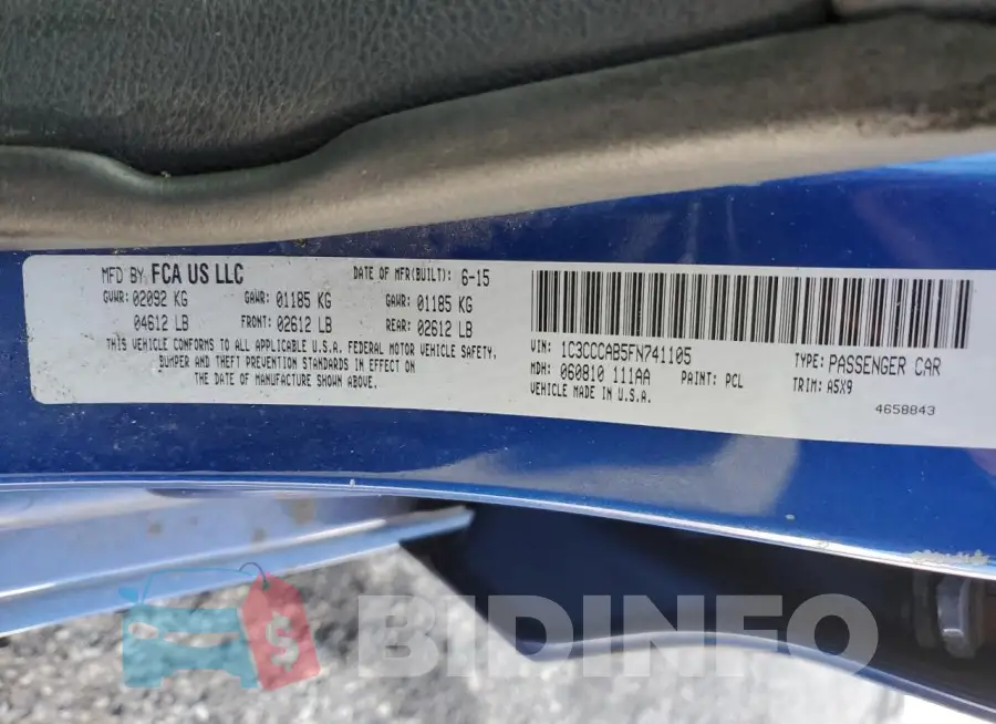1C3CCCAB5FN741105 Photo# 13