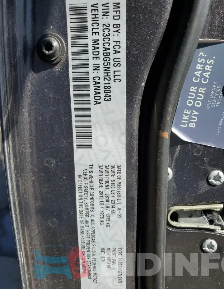 2C3CCABG5NH218043 Photo# 13