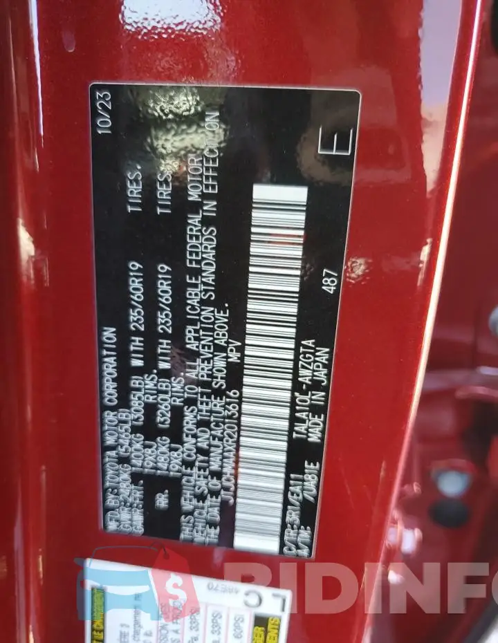 JTJCHMAAXR2013616 Photo# 12