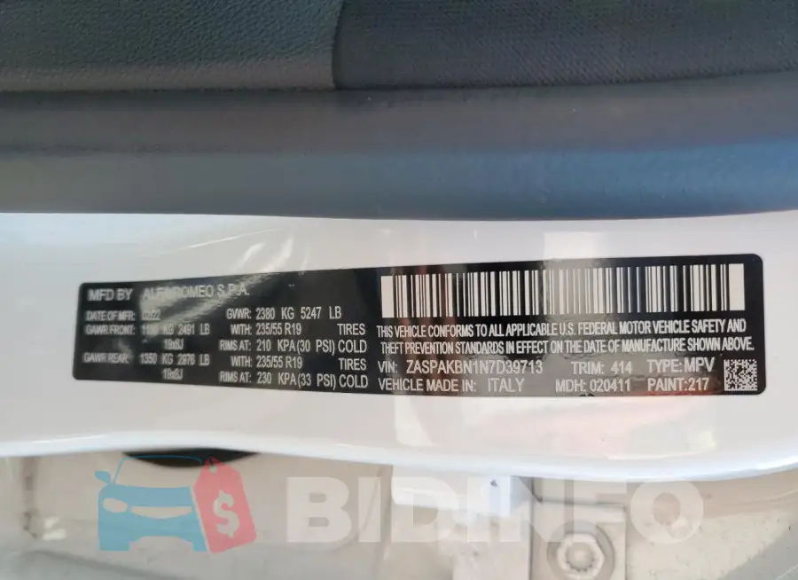 ZASPAKBN1N7D39713 Photo# 13