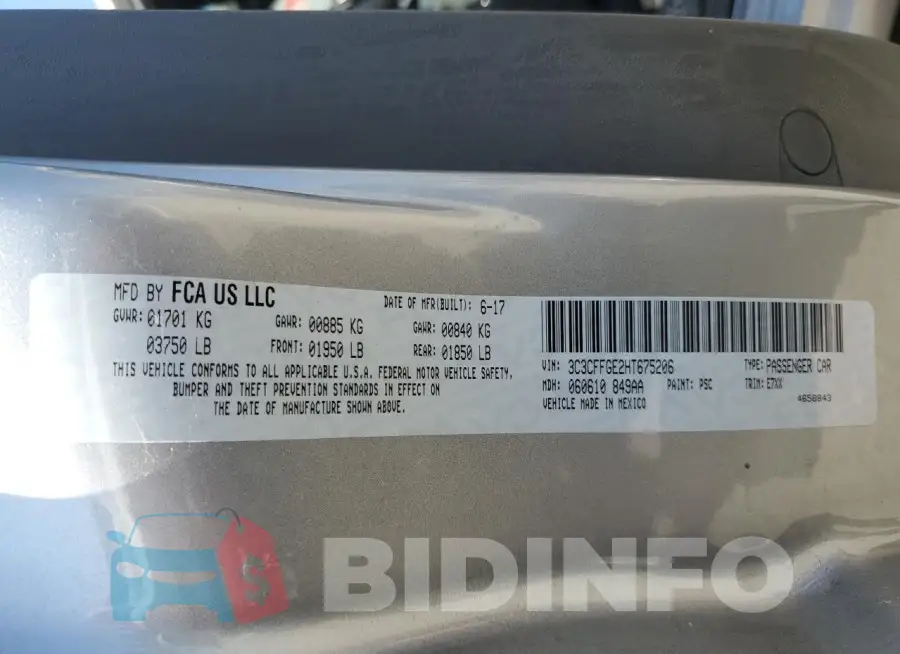 3C3CFFGE2HT675206 Photo# 12